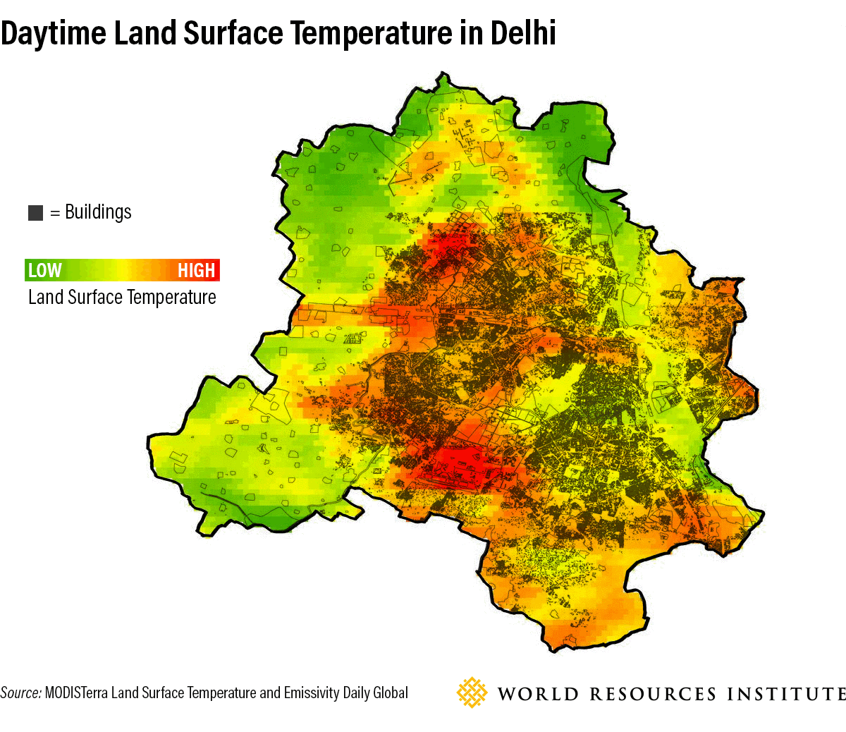 Delhi heat map