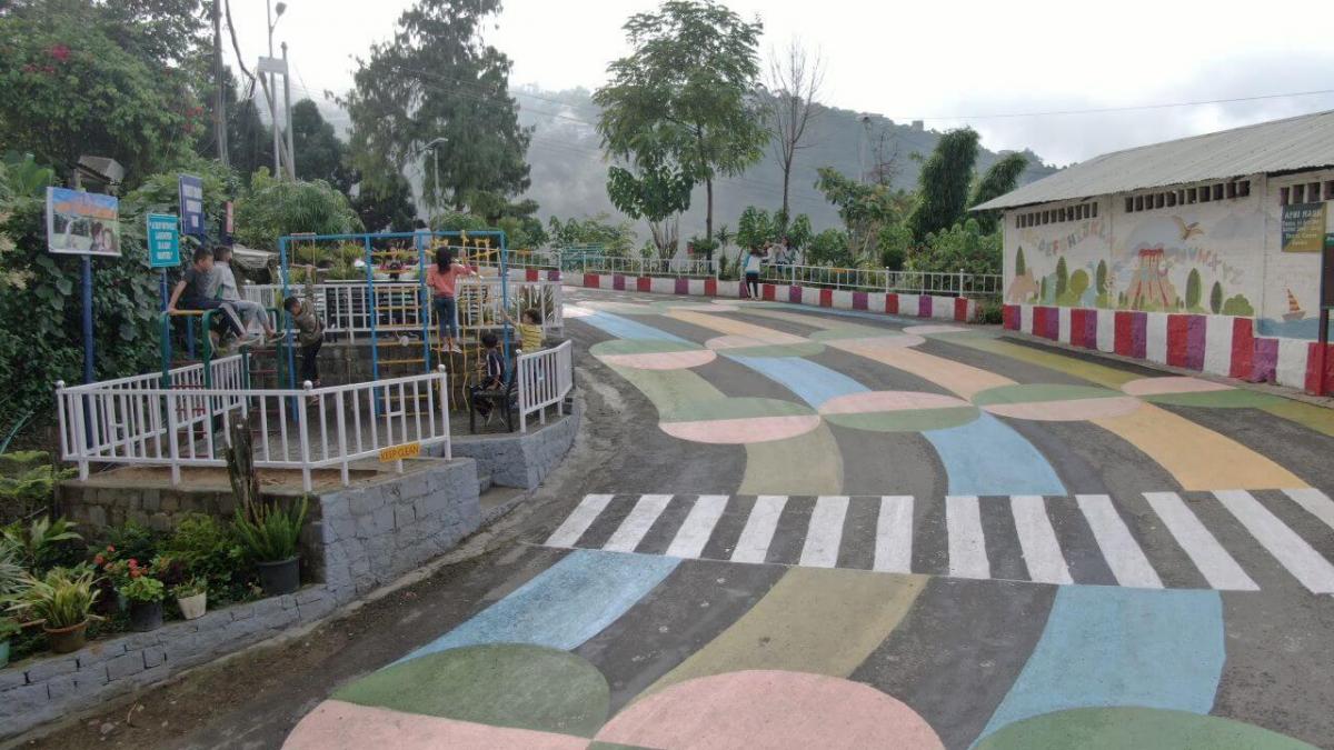 Roadside dumping ground converted to pocket park in Forest Colony, Kohima