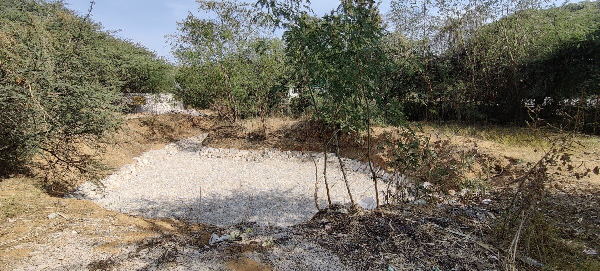 Site at HCM RIPA after intervention and before the water collected. Photo by Siddharth Thyagarajan/WRI India