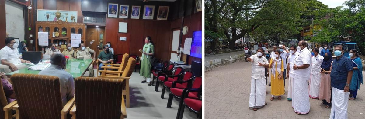 Stakeholder consultations and site visits with the Mayor, Deputy Mayor, MLA, CSML, MVD and ward councilors at the Kochi Municipal Corporation.