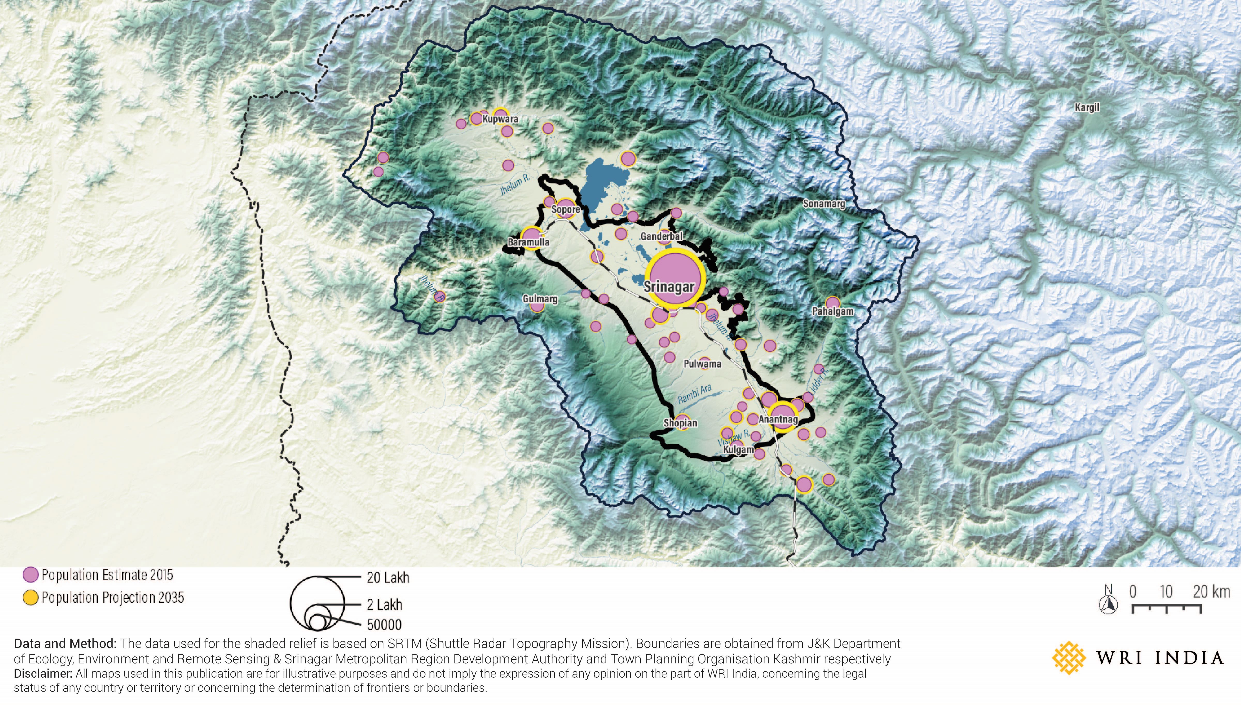 The regional settlement hierarchy.