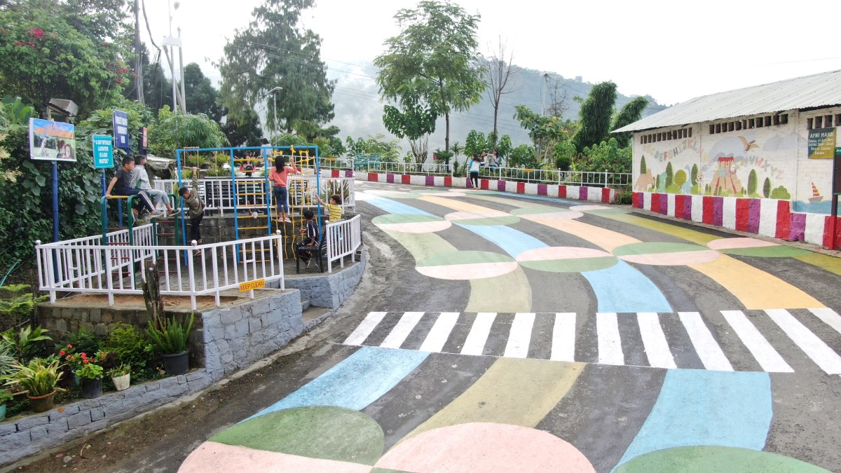 The pocket park in Forest Colony, Kohima, developed through crowdfunding. Photo by Kohima Smart City Development Limited.