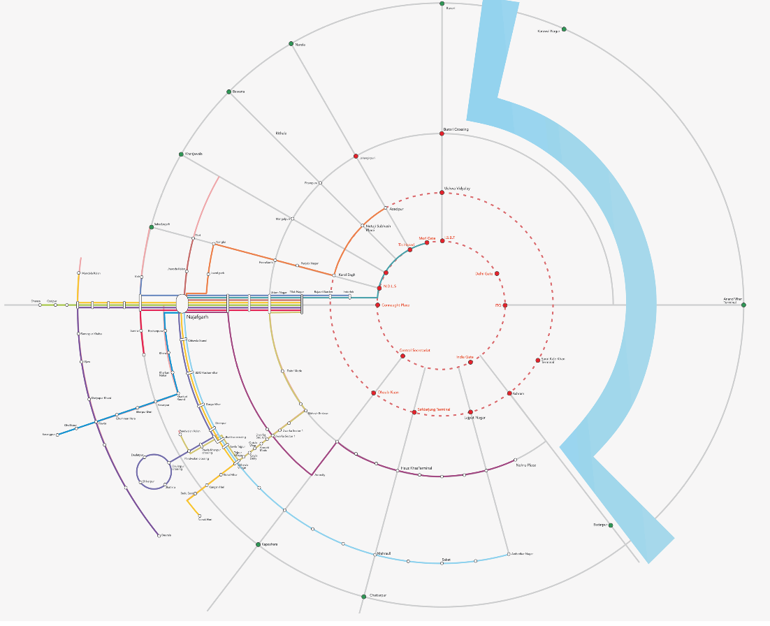 Proposed bus network in Delhi