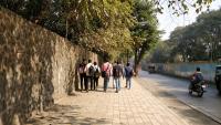 Extended walkway for pedestrians in Mumbai