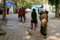 Women walking on the street