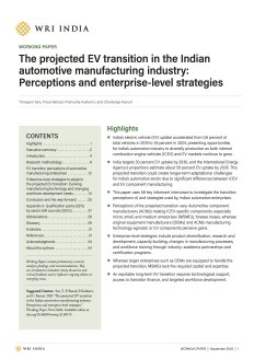 The projected EV transition in the Indian automotive manufacturing industry