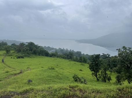 From the hills above Tarwari village in Raigad district, the reservoir supplying water to Mumbai is visible, even as nearby settlements face seasonal water scarcity.