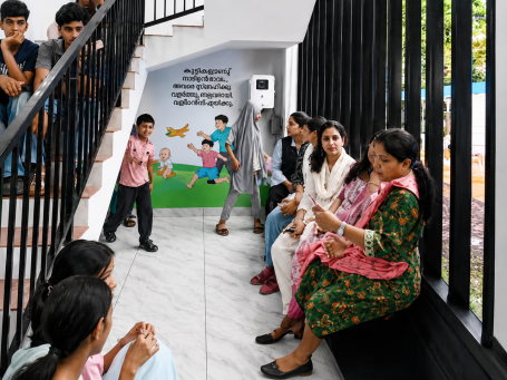 Sitting space for caregivers