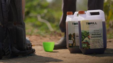 Vermi wash compost solution self-made