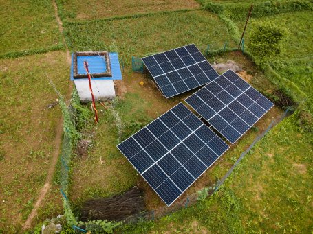 The solar mini grid powering Burhibir’s enterprises.