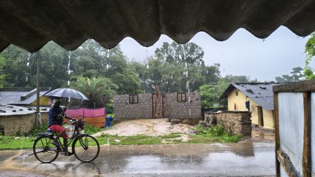 A new pattal plate workshop being built in Chhattisgarh