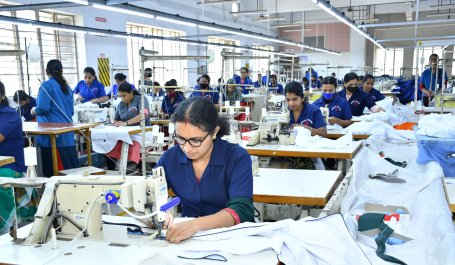 Women at a textile unit