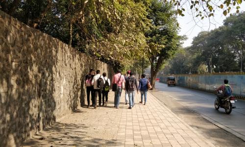 Extended walkway for pedestrians in Mumbai