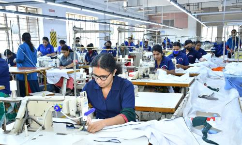 Women at a textile unit