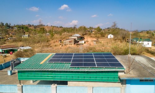 Solar PV installed at a health centre in Meghalaya.