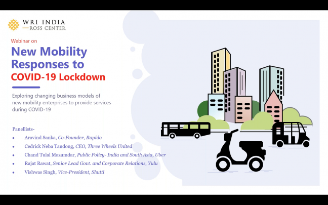 Webinar on New Mobility Responses to COVID-19 Lockdown