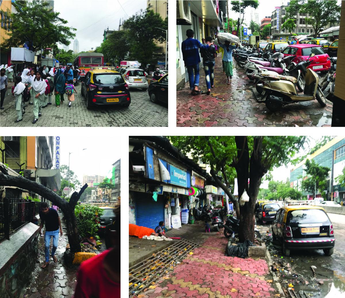 Existing pedestrian environment at Bellasis Road.