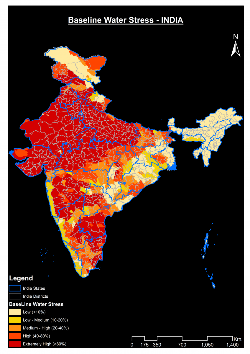 Baseline Water Stress - INDIA