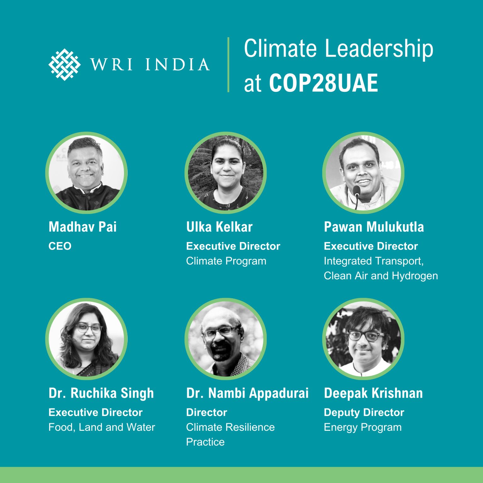 Experts and climate leaders from WRI India are at COP28 in UAE